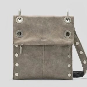Hammitt Reversible Montana Black & Pewter‎ Brushed Silver Crossbody Purse